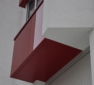 réalisation Bavettes d'appuis rouge et blanche-66-5