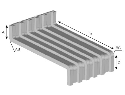 BA36 - Patte avec relevé extrudée