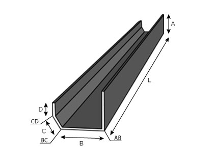 Cheneau en acier galvanisé - Fabrication sur-mesure