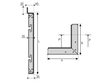 CS72 - Cassette d'angle sortant