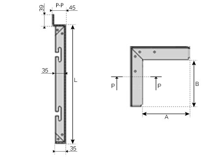 CS74 - Cassette d'angle rentrant