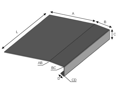 IS51 - Couronnement à double pentes à fixation horizontale