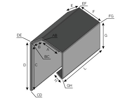 Règle de maçon en aluminium L. 2 m x l. 100 x H. 20 mm