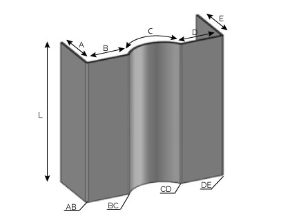 MD22 - Bandeau avec onde concave (rentante)