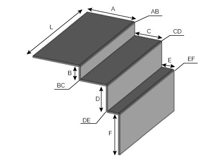 VB14 12 - Angle rentrant sans recouvrement pour bardage