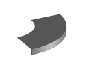 Image du produit : Couronnement cintrée concave à fixation horizontale - IS150