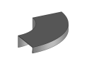 Image du produit : Couronnement cintré concave à pente simple et fixation verticale - IS153