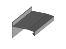 Image du produit : Couronnement à double pentes avec arrêt et fixation verticale - IS54