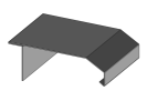 Image du produit : Couronnement à double pentes avec arrêt horizontal et fixation verticale - IS55